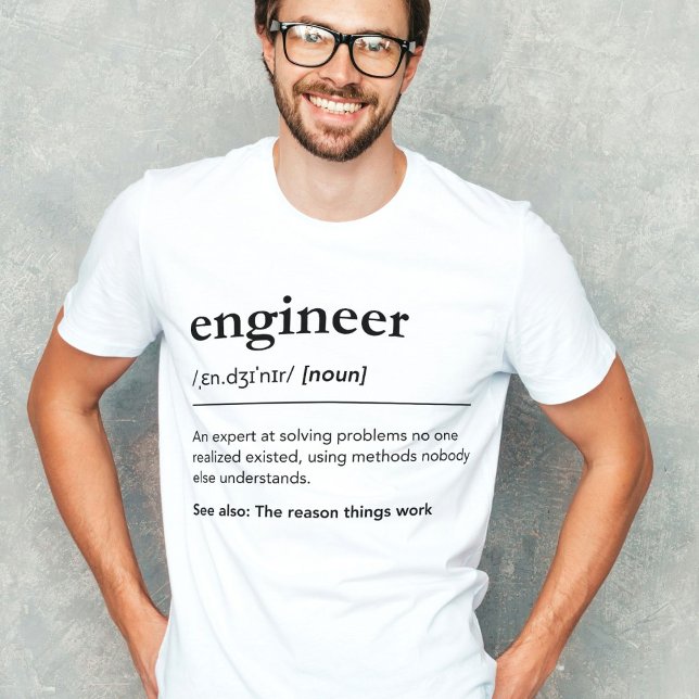 Anpassningsbar Ingenjör Definition Funny Engineeri T Shirt (Skapare uppladdad)