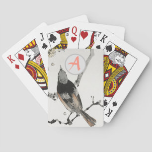 ANPASSNINGSBAR INITIAL JAPANESE BIRD Classic-spelk Casinokort