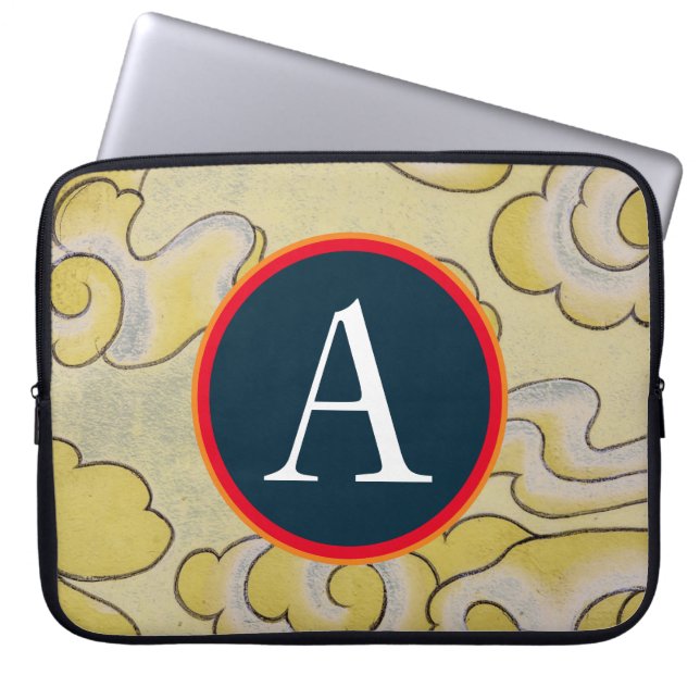 ANPASSNINGSBAR INITIAL JAPANESE CLOUD Electronics  Laptop Fodral (Framsidan)