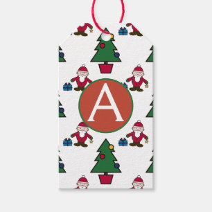 ANPASSNINGSBAR INITIAL Jultomten Gift Märkre Presentetikett
