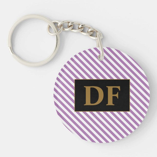 Anpassningsbar Initial Lila/Vit Rand (Framsidan)