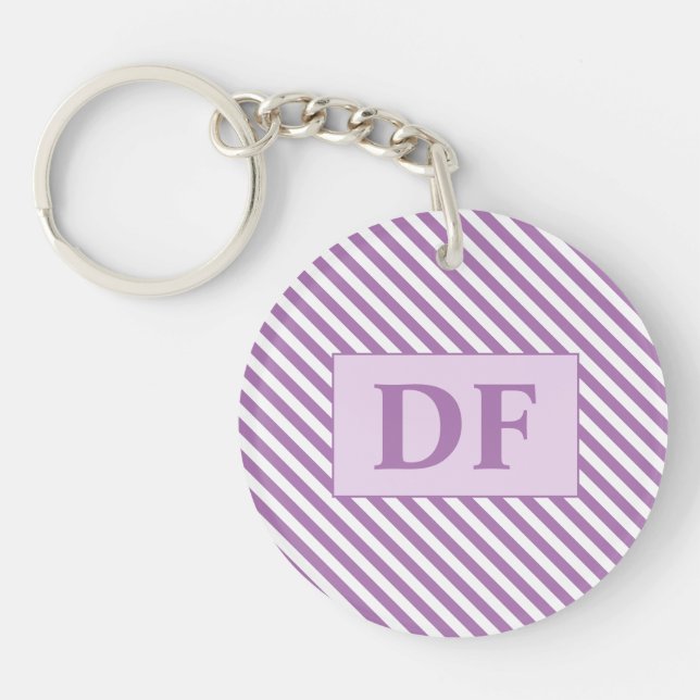 Anpassningsbar Initial Lila/Vit Rand (Framsidan)