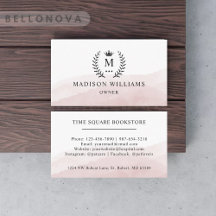 Anpassningsbar Initial & Namn White Black Rosa Mon
