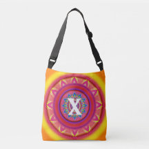 Anpassningsbar initial psychedelic Kor Body Tote O
