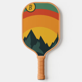 Anpassningsbar Initial Retro Mountain Sunset