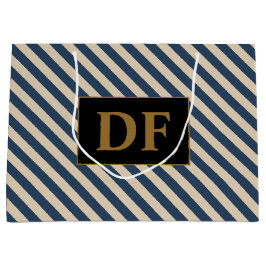 Anpassningsbar Initialer Blue/Vanilla Rand