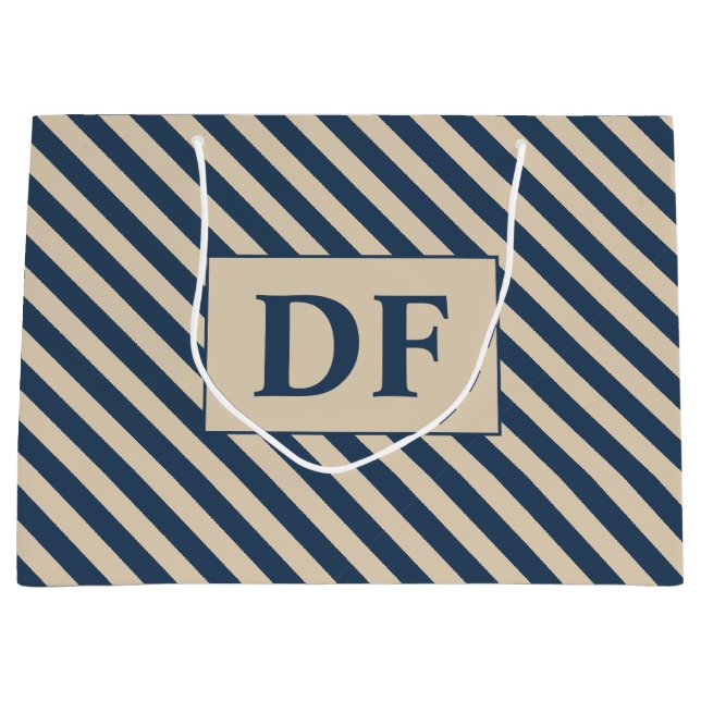 Anpassningsbar Initialer Blue/Vanilla Rand (Framsidan)