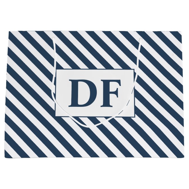 Anpassningsbar Initialer Blue/White Rand (Framsidan)