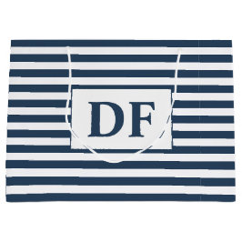 Anpassningsbar Initialer Blue/White Rand