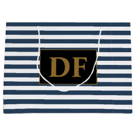 Anpassningsbar Initialer Blue/White Rand