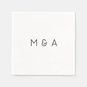 Anpassningsbar Initialer Bröllop Napkin Pappersservett