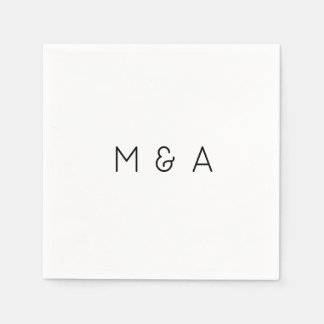 Anpassningsbar Initialer Bröllop Napkin Pappersservett