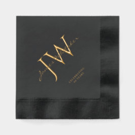 Anpassningsbar Initialer Foil Stamped Napkins for 