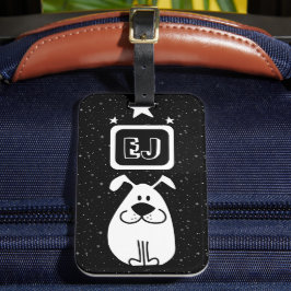 Anpassningsbar Initialer-Hund Bagagebricka