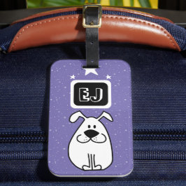 Anpassningsbar Initialer-Hund Bagagebricka