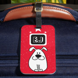 Anpassningsbar Initialer-Hund Bagagebricka