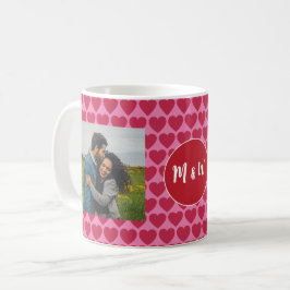Anpassningsbar Initialer I Kärlek You 2-Photo Kaffemugg