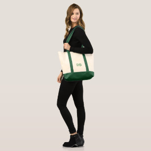 Anpassningsbar Initialer Jumbo Tote Bag Tygkasse