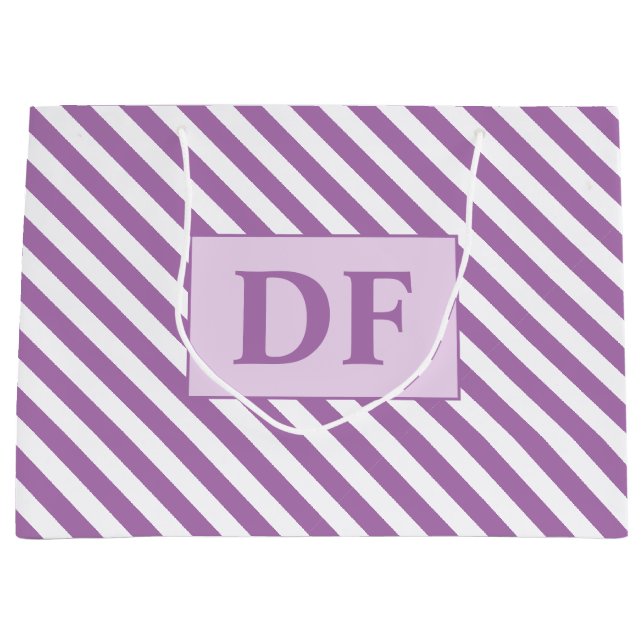 Anpassningsbar Initialer Lila/White Rand (Framsidan)