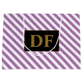 Anpassningsbar Initialer Lila/White Rand