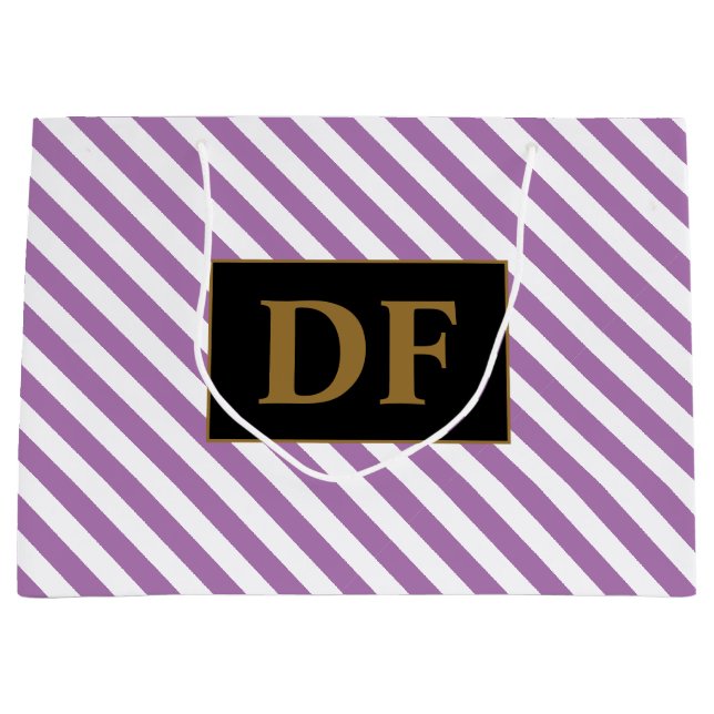 Anpassningsbar Initialer Lila/White Rand (Framsidan)
