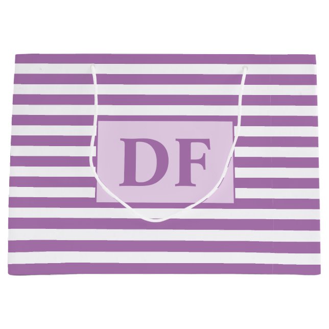 Anpassningsbar Initialer Lila/White Rand (Framsidan)