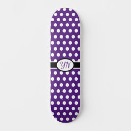 Anpassningsbar initialer Polka Dot Mini Skateboard Bräda 18,5 Cm