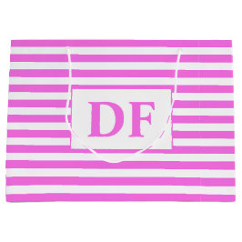 Anpassningsbar Initialer Rosa/White Rand