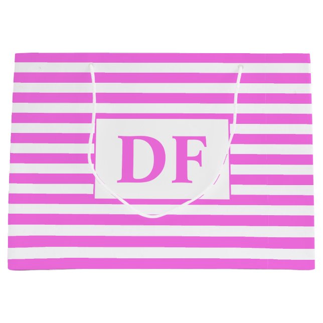 Anpassningsbar Initialer Rosa/White Rand (Framsidan)