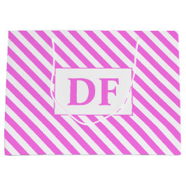 Anpassningsbar Initialer Rosa/White Rand