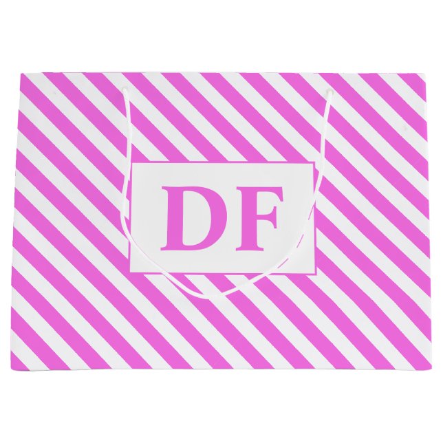 Anpassningsbar Initialer Rosa/White Rand (Framsidan)