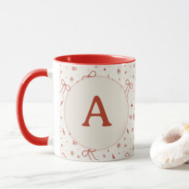 Anpassningsbar Inledande festive Coquette God jul Mugg