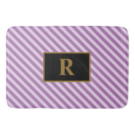 Anpassningsbar Inledande Lila Rand Bath Mat Badrumsmatta