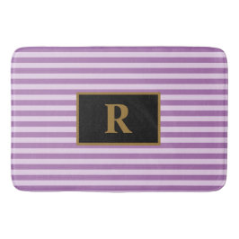 Anpassningsbar Inledande Lila Rand Bath Mat Badrumsmatta