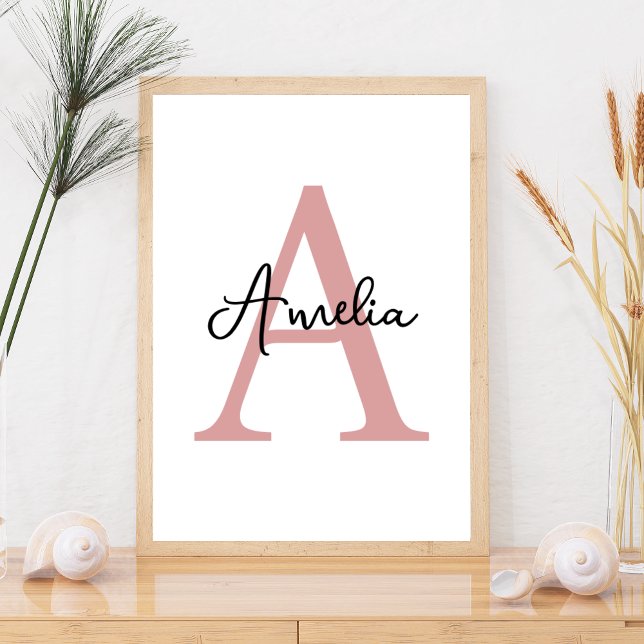Anpassningsbar Inledande Namn Wall Art Deor Poster (Skapare uppladdad)