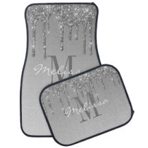 Anpassningsbar Inledande skript Glitter Silver