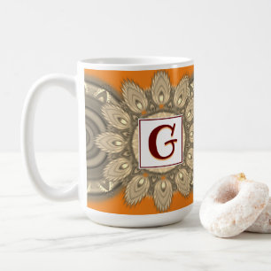 Anpassningsbar inledande stort kaffe mugg Mandala
