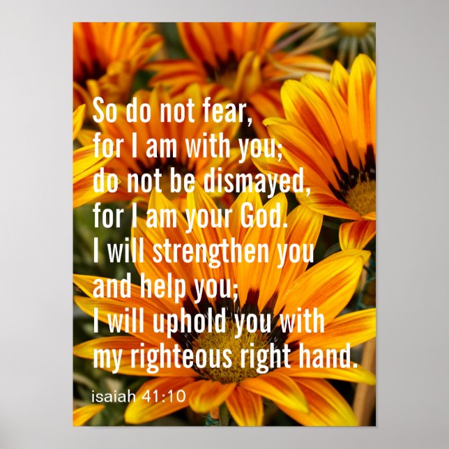 Anpassningsbar inspiration Bible Verse Solros Poster (Framsidan)