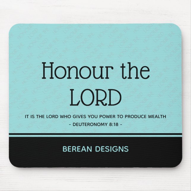 Anpassningsbar Inspirational Christian HONOR, LORD Musmatta (Framsidan)