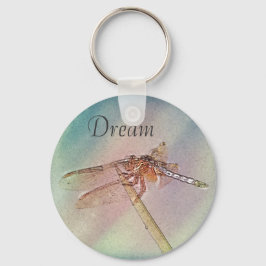 Anpassningsbar Inspirational Dragonfly Nyckelring