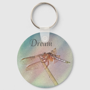 Anpassningsbar Inspirational Dragonfly Nyckelring