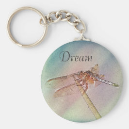 Anpassningsbar Inspirational Dragonfly Nyckelring