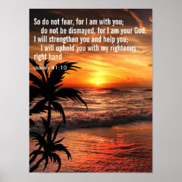 Anpassningsbar inspirationell bibel vid havsbotten poster