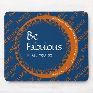 Anpassningsbar inspirationerande motivation BE FAB Musmatta