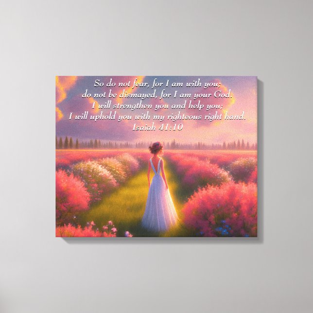 Anpassningsbar inspirationspräglad bibelvers från  canvastryck (Framsida)
