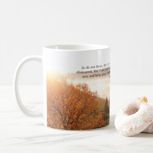 Anpassningsbar inspirationspräglad bibelvers från  kaffemugg (Med munk)