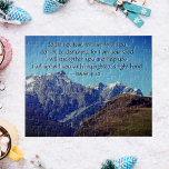 Anpassningsbar inspirationspräglad bibelvers från  pussel<br><div class="desc">Design = Delvis Snö-berg med blå himmel Har du någonsin känt att du är ensam? och ingenting går din väg? Kom alltid ihåg att Gud alltid hjälper sitt eget folk, men du måste ha den tron! Isaiah 41:10 är min favoritvers från Isaiah, det kommer att motivera er! Så stå upp...</div>