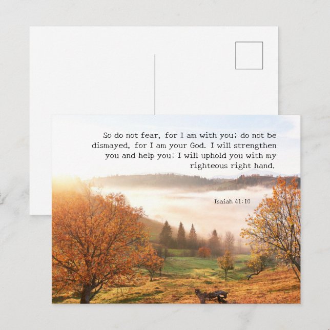 Anpassningsbar inspirationspräglad bibelvers från  vykort (Fram/baksida)