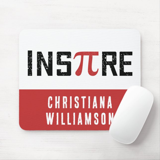 Anpassningsbar InsPire Pi-dag | Lycklig Pi day Mat Musmatta (Med mus)