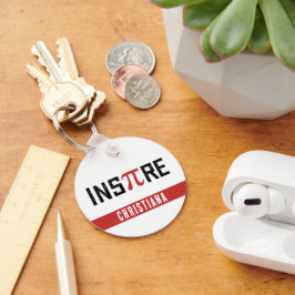 Anpassningsbar InsPire Pi-dag | Lycklig Pi day Mat Nyckelring